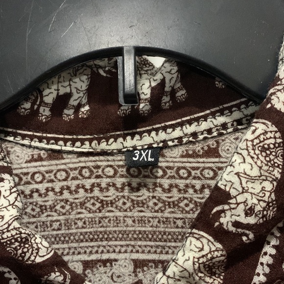 Silky Elephant print shirt 3xl - Picture 2 of 4